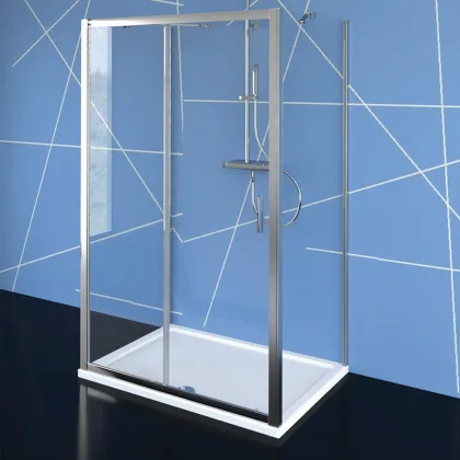 Duschkabin Fjordis 120x80 cm Krom Blank